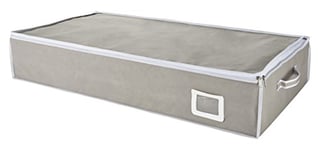Idehome Platinum MR156 696a Housse Rangement avec Sac Rétractable IPV3/2 PPNW Polyéthylène Taupe 49,5 x 16,75 x 91,5 cm