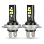 2st Nya H7 LED-lampa Kit Hög Låg Ljus W 60000lm 6000k [DB]