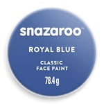 Snazaroo Classic Face and Body Paint for Kids and Adults, Royal Blue Colour, Water Based, Easily Washable, Non-Toxic, Makeup, Body Painting for Parties, for Ages 3+