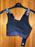 Adidas Ladies Black  Sports Bra Top Size Small Size 8-10