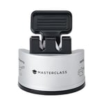 MasterClass Smart Sharp Dual Knife Sharpener with 2 Cutters for Sharpening and Honing Stainless Steel and Ceramic Knives, Silver