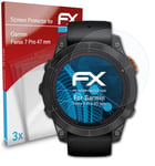 atFoliX 3x Screen Protector for Garmin Fenix 7 Pro 47 mm clear