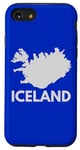 Coque pour iPhone SE (2020) / 7 / 8 Vêtements de voyage et souvenirs de l'Islande - Carte du pays islandais
