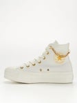 Converse Womens Chuck Taylor All Star Lift Hi Top Trainers - Off White, Off White, Size 3, Women