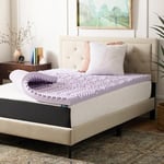 LUCID Surmatelas en Mousse à mémoire de Forme Lavande de 7,6 cm, 12,7 cm, apaisant, Zones de Confort convolutées, très Grand lit californien