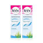 Veet Hair Removal Cream for Sensitive Skin 100 ml x 2