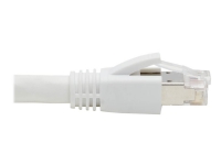Eaton Tripp Lite Series Cat8 25G/40G-Certified Snagless Shielded S/FTP Ethernet Cable (RJ45 M/M), PoE, White, 3 ft. (0.91 m) - Patch-kabel - RJ-45 (hane) till RJ-45 (hane) - 91.4 cm - S/FTP - CAT 8 - hakfri, fast - vit
