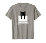 I Work On Computers Cat Funny Work From Home Cute Kitten T-Shirt