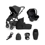 Silver Cross Tide 3in1 Travel System With Dream i-Size Car Seat & Accessory Box - Space