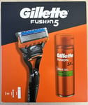 Gillette Fusion 5 With Razor And Shave Gel Gift Set.