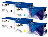 ZEB Toner Set For HP 201A 201X Colour LaserJet Pro M252dw M252n MFP M274n M277dw
