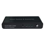Rotronic Roline 14013568 HDMI/VGA/DP To HDMI Converter With Switch Black