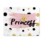 Cute Bunting As Festive (Not Real) Glitter Letters and Crown Rectangle Non-Slip Rubber Mousepad Mouse Pads/Mouse Mats Case Cover for Office Home Woman Man Employee Boss Work