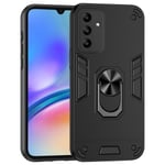 SKALO Samsung A05s 4G Armor Hybrid Metallring skal - Svart Svart