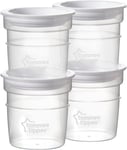 Tommee Tippee Closer to Nature Breast Milk Storage Pots with Lids, 60ml, Suitabl