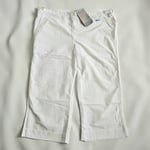 Nike Vintage Woman’s Cropped White Joggers Pants Medium Flared Baggy NWT