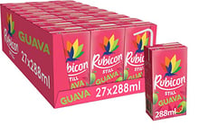 Rubicon Still Guava 27 Pack Juice Drink, Made with Handpicked Fruits for a Temptingly Intense Taste "Made of Different Stuff", Lunchbox Size Cartons - 27 x 288ml Cartons