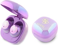 Guess Bluetooth Headphones Gutwsj144esu Tws + Docking Station Purple Iridescent 4G Printed Logo