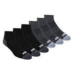PUMA Socks Men's Quarter Cut Socks, Grey/Grey, Sock Size:10-13/Shoe Size: 6-12 (Pack of 6)