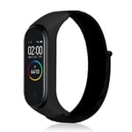 Nylon klockarmband för Xiaomi Mi Band 3/4/5/6/7 Svart