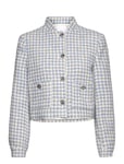 Tweed Jacket With Metal Buttons Blue Mango