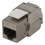Deltaco FTP Cat6a keystone connector, shielded, 23-26AWG, "Tool-free"