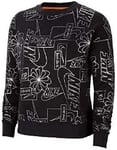 NIKE Icon Clash Fleece Aop Sweatshirt Women's Sweatshirt - Black, XXL