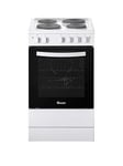 Swan Sx16710W 50Cm Wide Electric Solid Plate Cooker - White