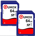 Carte mémoire micro SD Qumox 2pcs Carte Mémoire Micro SDXC 256Go