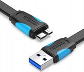 Flat Usb 3.0 A To Micro-B Cable Vention Vas-A12-B200 2M Black