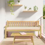Pallkuddar för bänk 2 st Grädde 200x40x8 cm Oxford-tyg