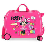Disney Enjoy Minnie Icon Pink Kids Rolling Suitcase 50 x 38 x 20 cm Rigid ABS Combination Lock 34 Litre 2.3 kg 4 Wheels Hand Luggage