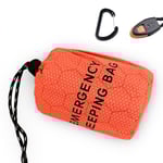 Nödsituationssovsäck för utomhusbruk, återanvändbar Orange sleeping bag & carrying case