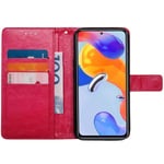 Mobil lommebok 3-kort Xiaomi Redmi Note 11 Pro 5G - Rosa