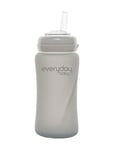 Glass Straw Bottle Healthy + Quiet Grey Baby & Maternity Baby Feeding Sippy Cups Grey Everyday Baby