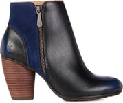 Emu Australia Blumont Ladies Boots Boots Heels Cow, Leather, Black / Blue, EUR 3