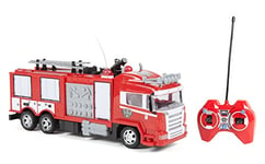 World Tech Toys- Camion de Pompier radiocommandé, 34980, Rouge