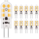 G4 LED 2W glödlampa, 200LM, AC/DC 12V glödlampa eller motsvarande 20W halogen, varmvit 3000K, ej dimbar, ersättning för spiskåpa