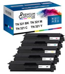 PREMIUM CARTOUCHE - x5 Toners - TN-321BK (Noir (x2) + Cyan + Magenta + Jaune) - Compatible pour Brother HL-L8250CDN L8350CDW L8350C