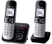Panasonic KX-TG 6822 Cordless Phone, Twin Handset with Answer Machine