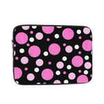 Laptop Case,10-17 Inch Laptop Sleeve Case Protective Bag,Notebook Carrying Case Handbag for MacBook Pro Dell Lenovo HP Asus Acer Samsung Sony Chromebook Computer,Pink White Black Polka Dot 15 inch