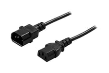 DELTACO - strömkabel - IEC 60320 C14 till power IEC 60320 C13 - 2 m