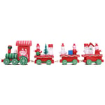 Wooden Train For Christmas Table Decorations Kids Gift Red 21*5 Cm