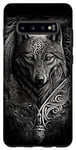 Galaxy S10+ Stylish Viking Wolf Design Wild Animal Viking Wolf Case
