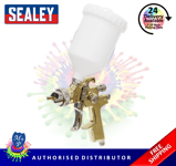 Sealey S701G Deluxe Gold Gravity Feed Air Spray Gun 1.4mm Water/Oil Based Paint