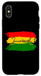 Coque pour iPhone X/XS Chemise Juneteenth rouge et vert pour hommes, t-shirt Juneteenth