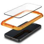Spigen iPhone 15 Pro Max Glas.Tr "Ez Fit" Skärmskydd Härdat Glas, 2-Pack - Svart