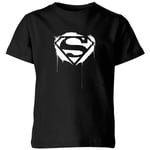 Justice League Graffiti Superman Kids' T-Shirt - Black - 3-4 Years