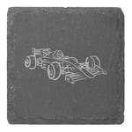 Azeeda 4 x 'F1 Race Car' 10cm Square Slate Coasters (CR00182078)