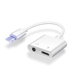 USB C to 3.5mm Headphone and Charging Adapter, Type C Audio Jack Headphone Aux Converter